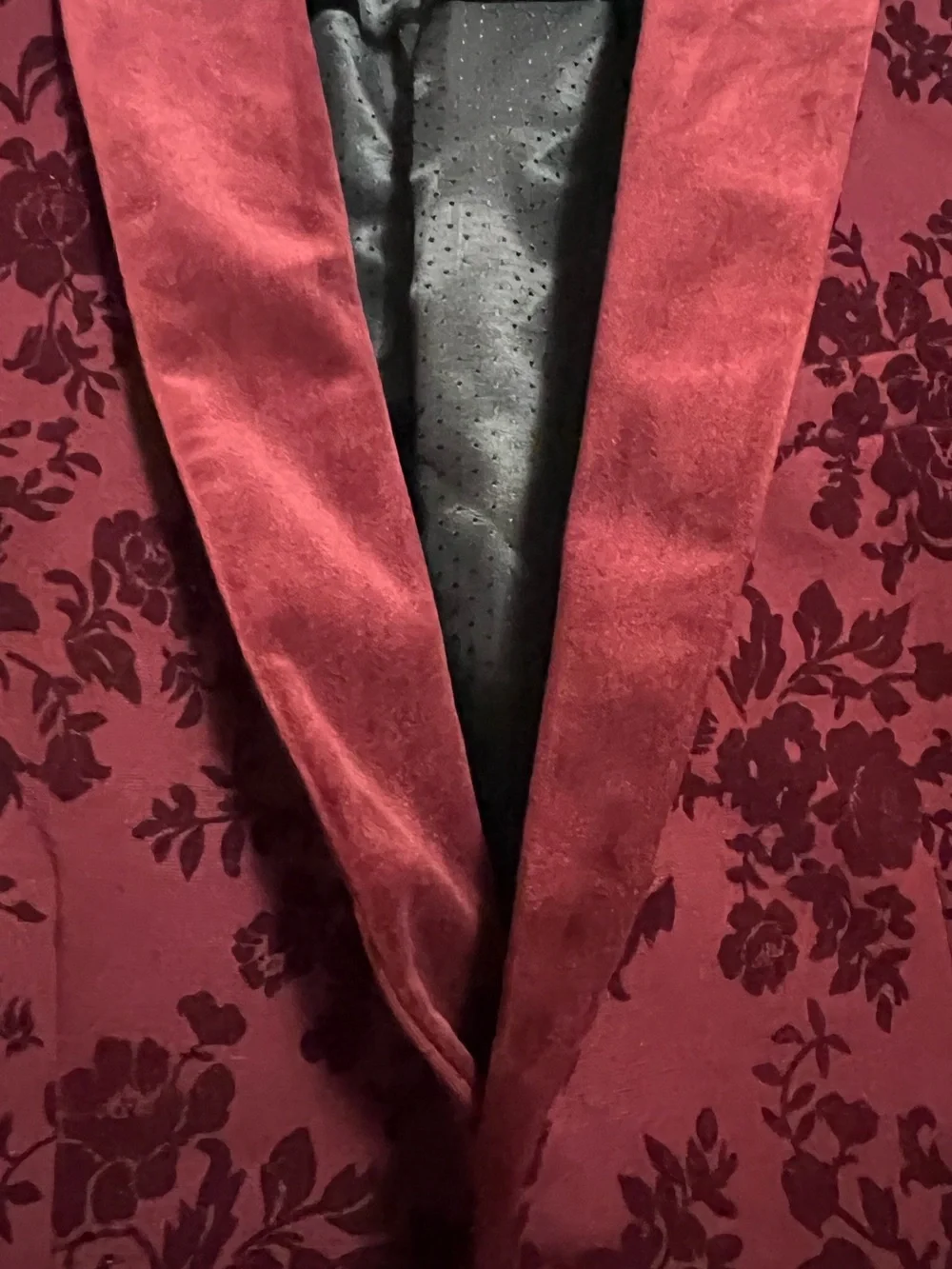 NWT Ferrari Slim Fit Evening Edition Floral Blazer 38H Burgundy Formal Jacket